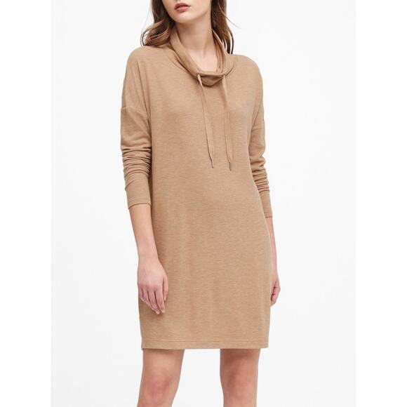 NEW Banana Republic Plush Jersey Funnel Neck Dress Size Medium - Picture 1 of 6
